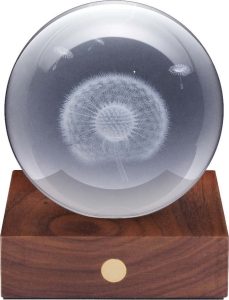 Tmavě hněd&aacute; světeln&aacute; dekorace na USB Amber &ndash; Gingko Gingko