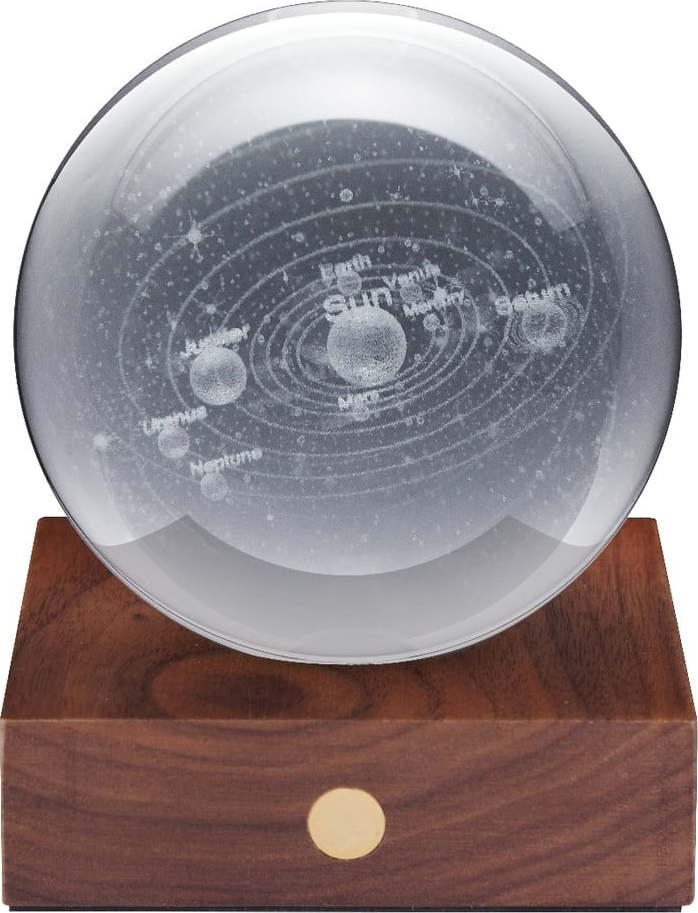 Tmavě hnědá světelná dekorace na USB Amber – Gingko Gingko