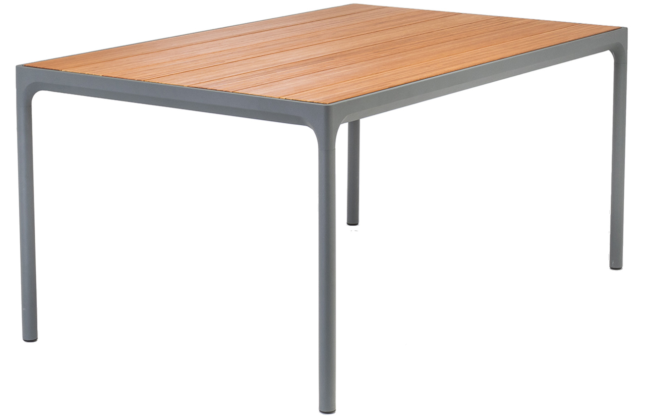 Antracitový bambusový zahradní jídelní stůl HOUE Four 160 x 90 cm Houe