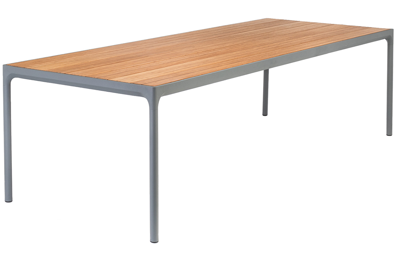 Antracitový bambusový zahradní jídelní stůl HOUE Four 210 x 90 cm Houe