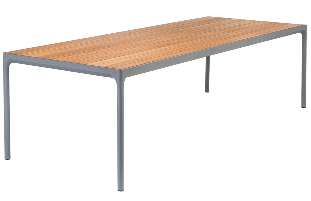 Antracitový bambusový zahradní jídelní stůl HOUE Four 270 x 90 cm Houe