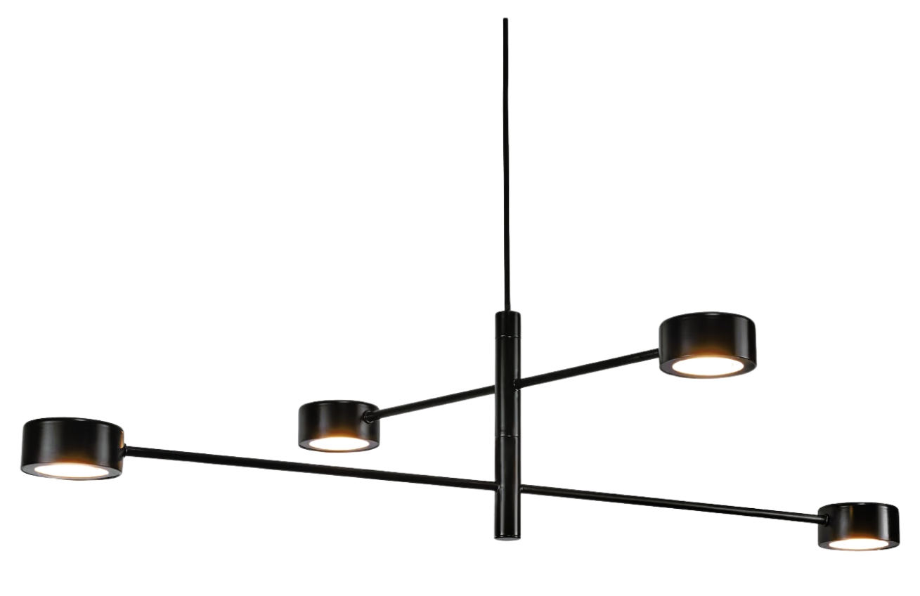 Nordlux Černé kovové závěsné LED světlo Clyde 89 cm Nordlux