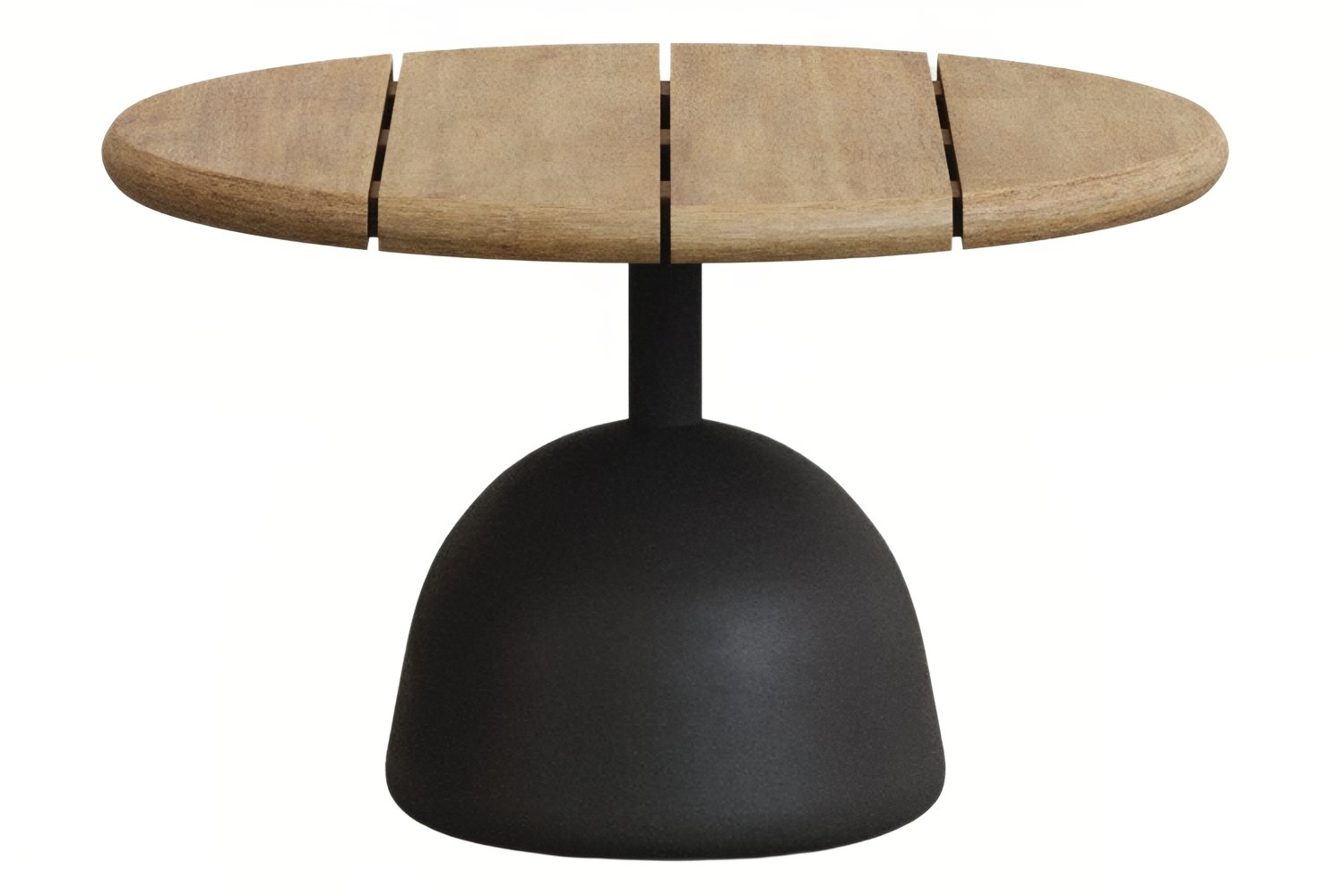 Kave Home Dřevěný zahradní stolek Saura 55 cm s černou podnoží Kave Home