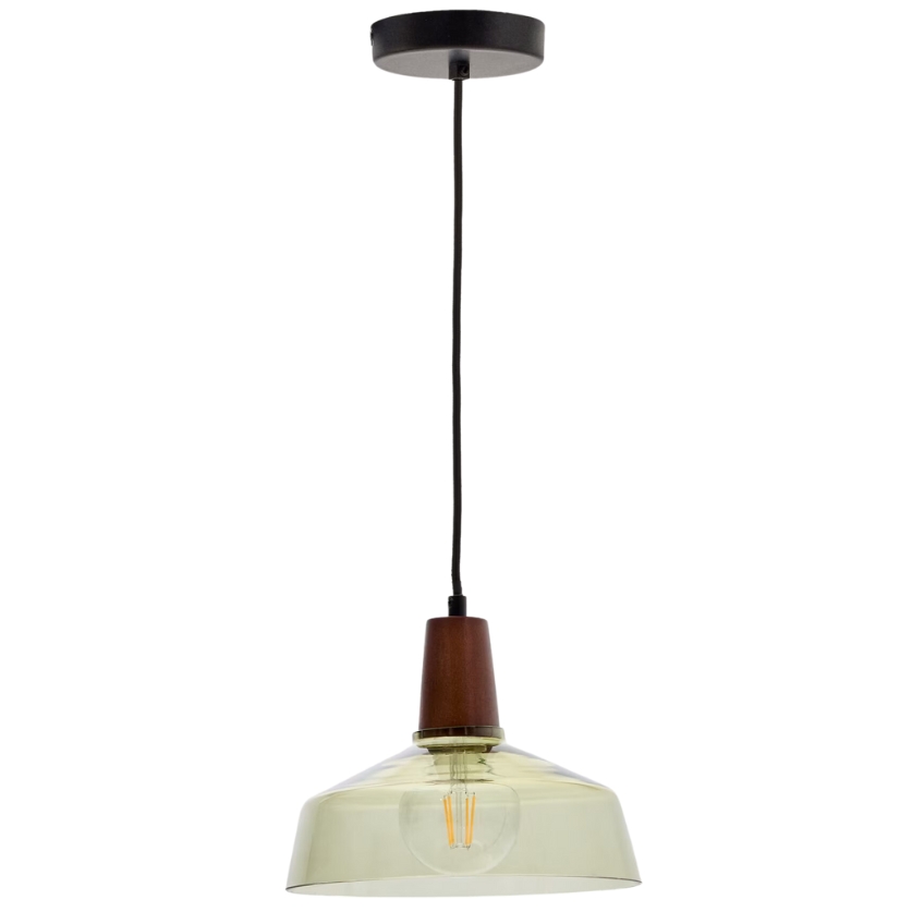 Zelené skleněné závěsné světlo Kave Home Silex 40 cm Kave Home