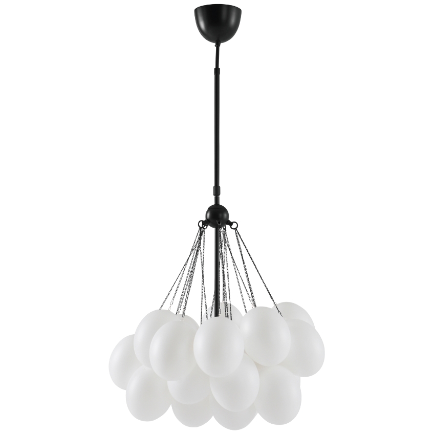 Jotex Opálově bílé skleněné závěsné světlo SEATON 21 Jotex