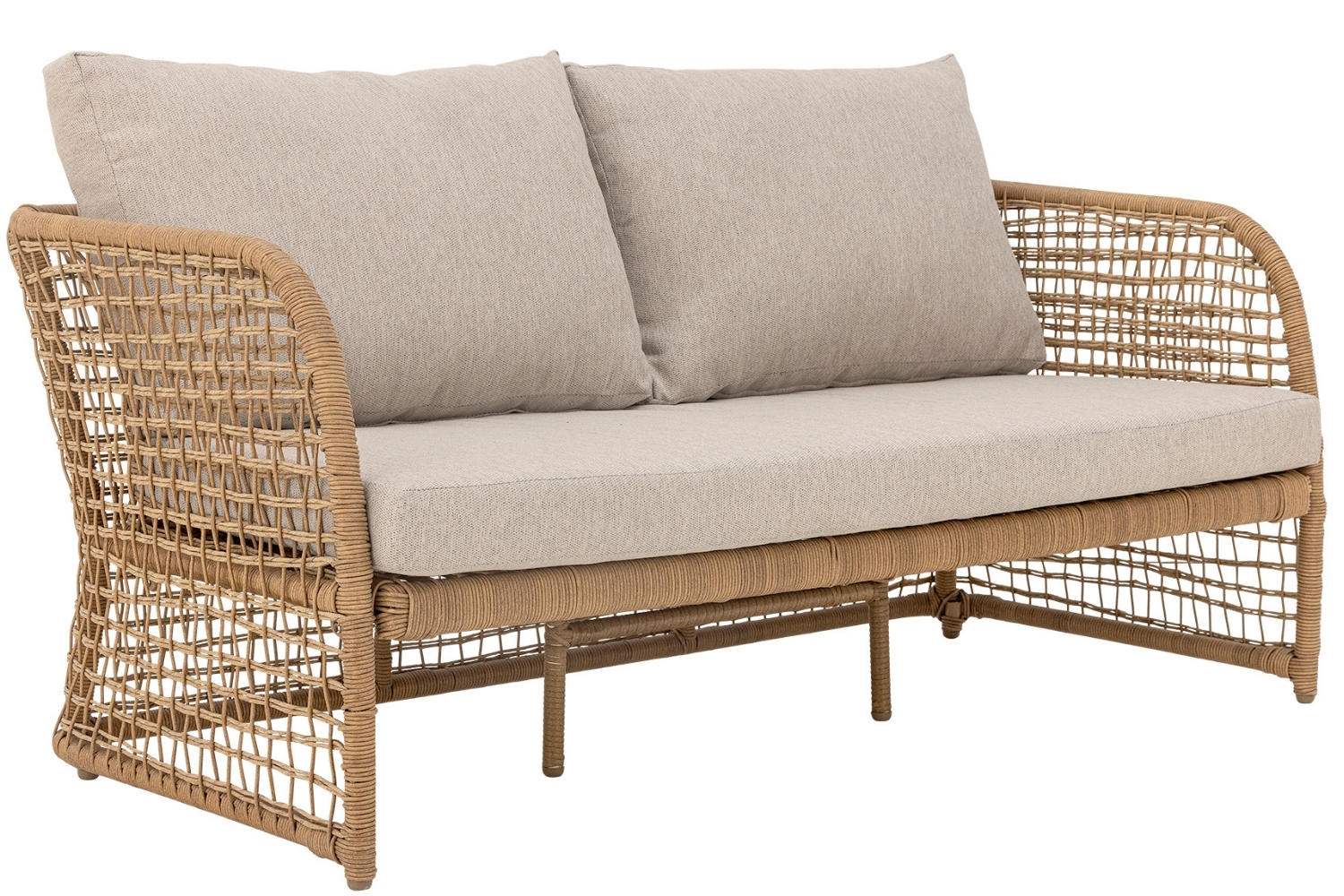 Bloomingville Ratanová zahradní pohovka s polštáři Penzano 164 cm Bloomingville