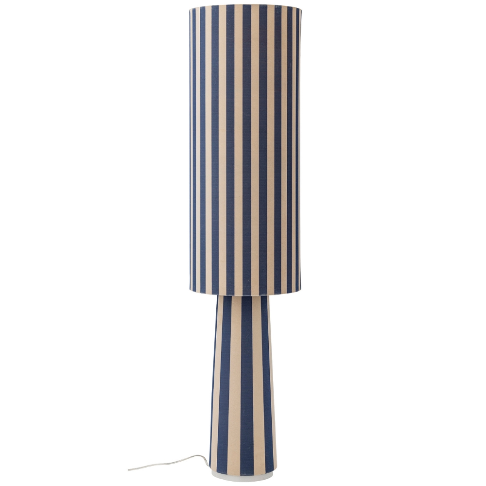 Bloomingville Modrá pruhovaná stojací lampa Emmie 120 cm Bloomingville