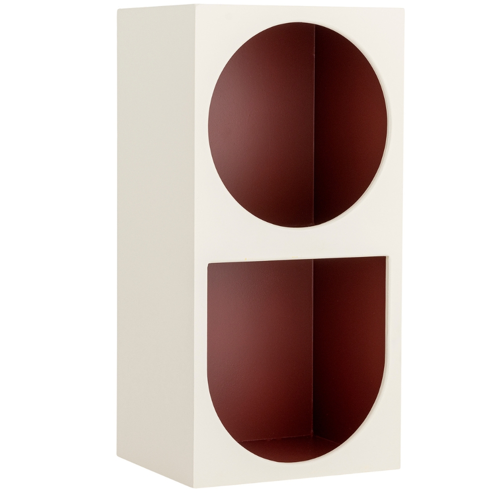 Bloomingville Červeno-bílá nástěnná police Graphia 60 x 24 cm Bloomingville