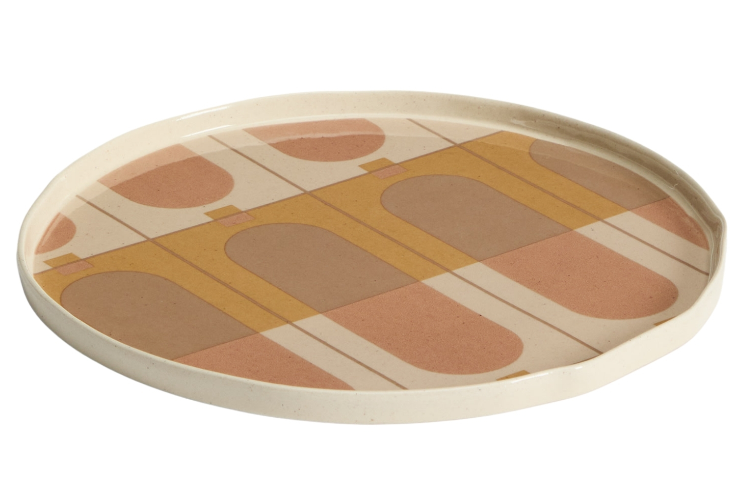 Kave Home Béžový keramický talíř Julnet 27 cm Kave Home