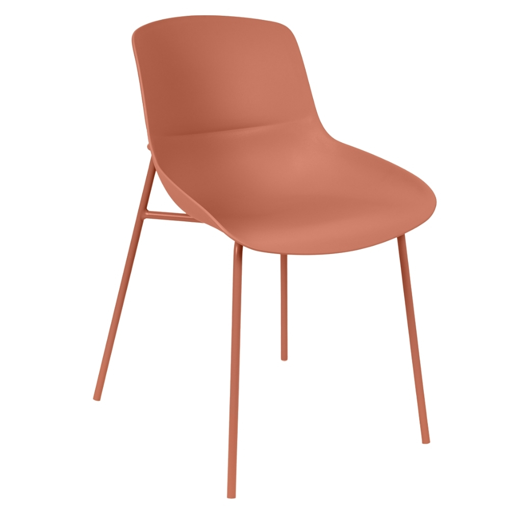 Somcasa Červená plastová jídelní židle Diletta Somcasa