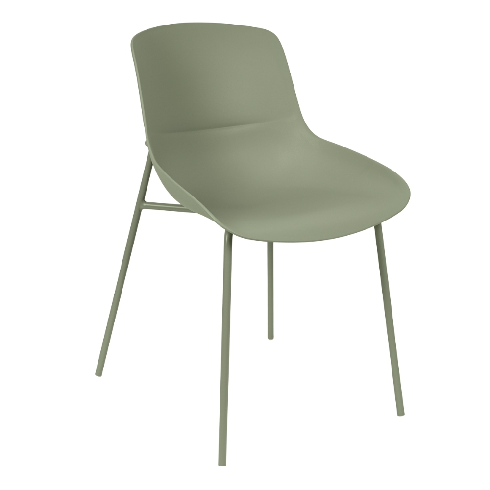 Somcasa Zelená plastová jídelní židle Diletta Somcasa