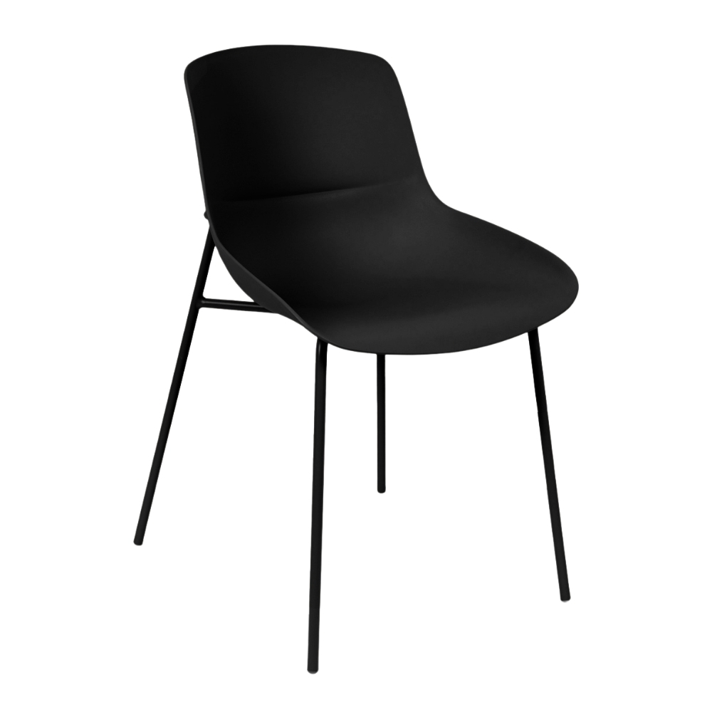 Somcasa Černá plastová  jídelní židle Diletta Somcasa
