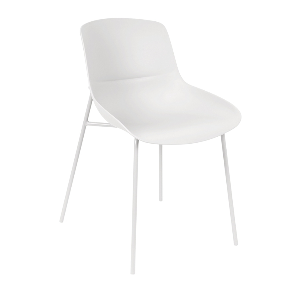 Somcasa Bílá plastová jídelní židle Diletta Somcasa