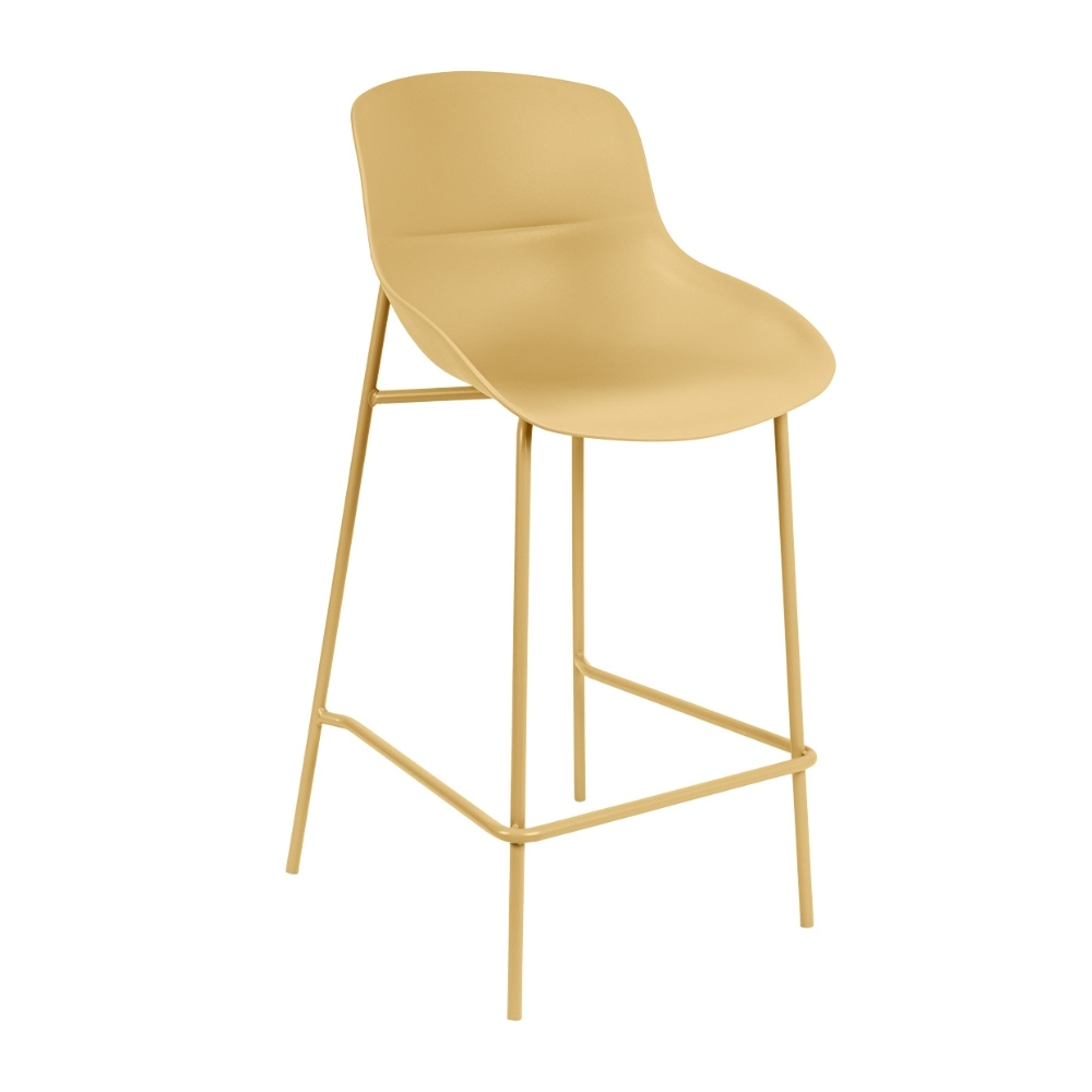 Somcasa Žlutá plastová barová židle Fabian 66 cm Somcasa
