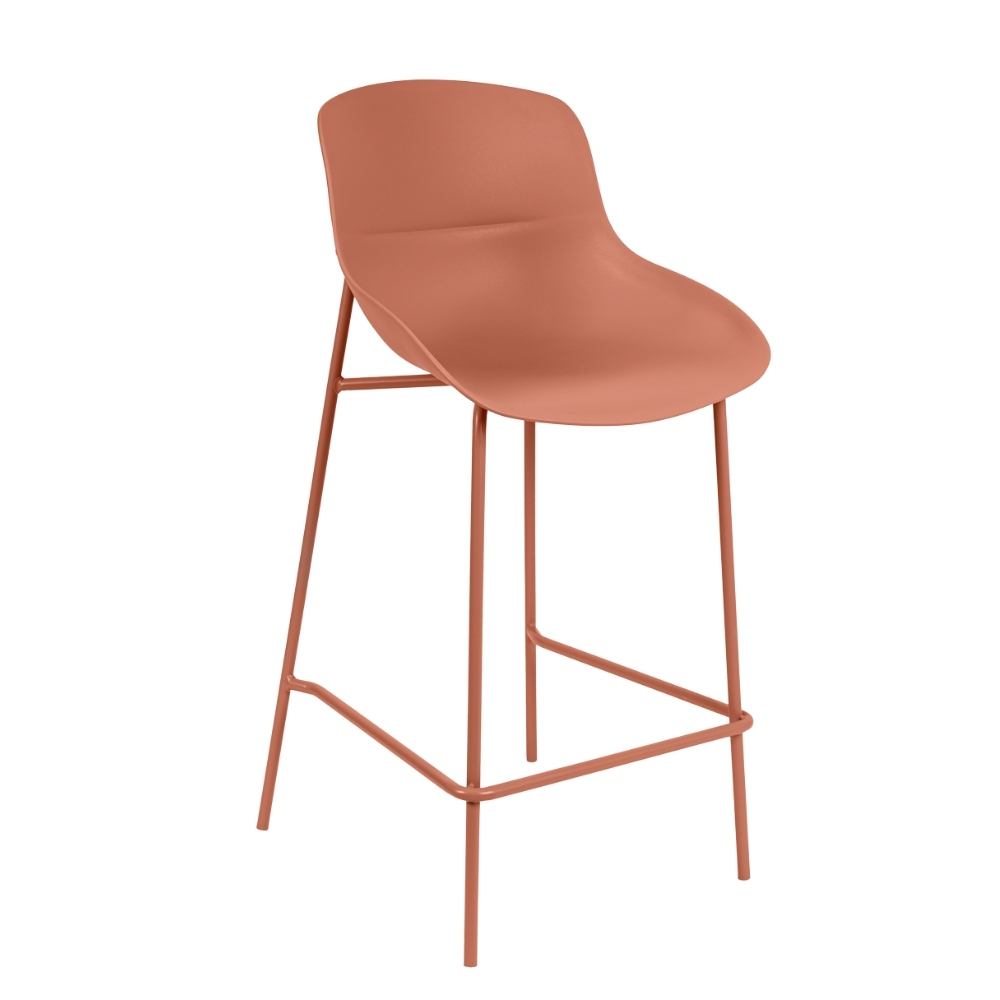 Somcasa Červená plastová barová židle Fabian 66 cm Somcasa