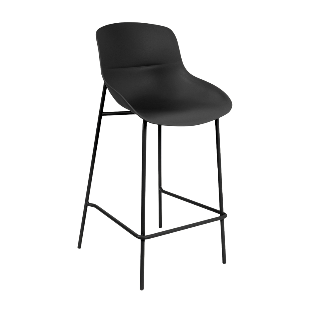 Somcasa Černá plastová barová židle Fabian 66 cm Somcasa