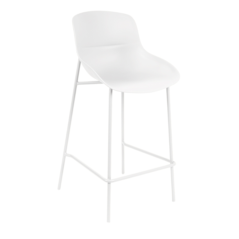 Somcasa Bílá plastová barová židle Fabian 66 cm Somcasa