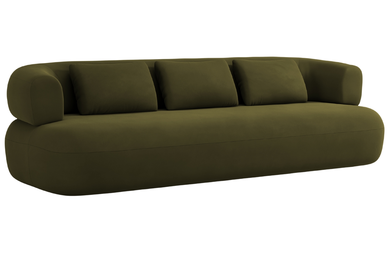 Windsor & Co Zelená sametová čtyřmístná pohovka Aldrin 226 cm Windsor & Co