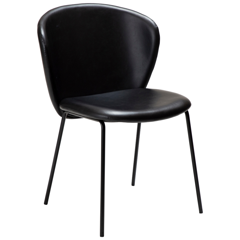 ​​​​​Dan-Form Černá koženková jídelní židle DAN-FORM Stay ​​​​​Dan-Form