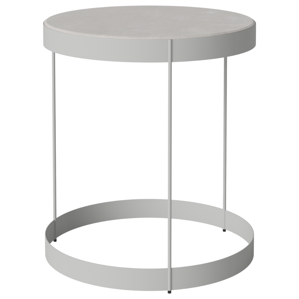 Bolia Šedý betonový konferenční stolek Drum 40 cm Bolia
