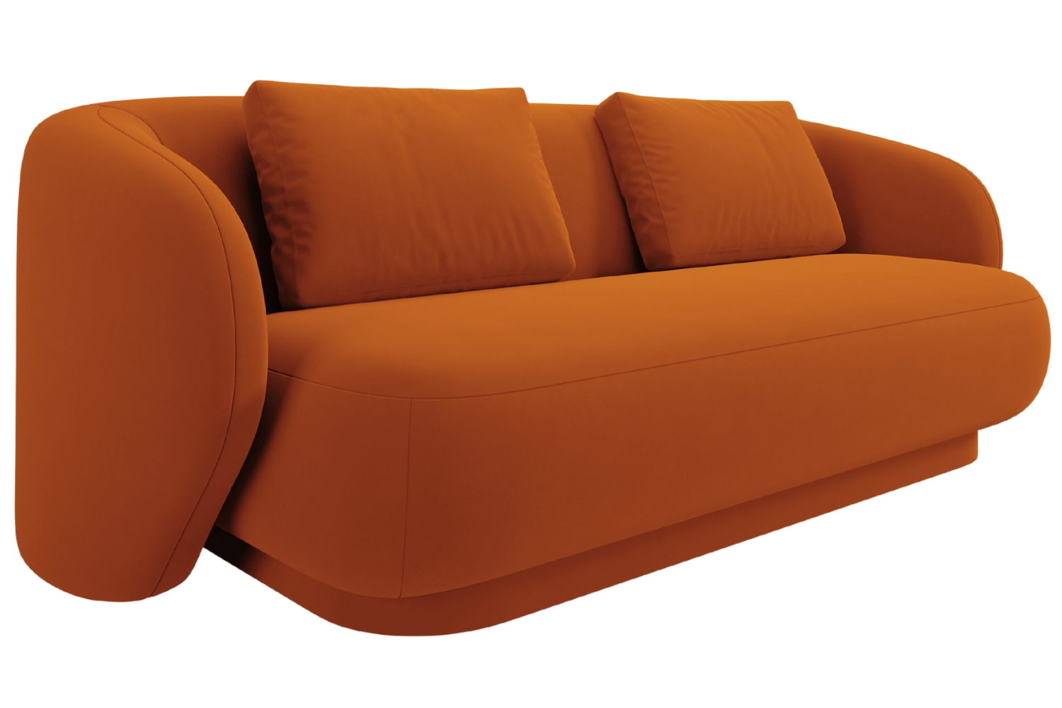 Cosmopolitan Design Terakotově oranžová sametová dvoumístná pohovka Camden 169 cm Cosmopolitan Design