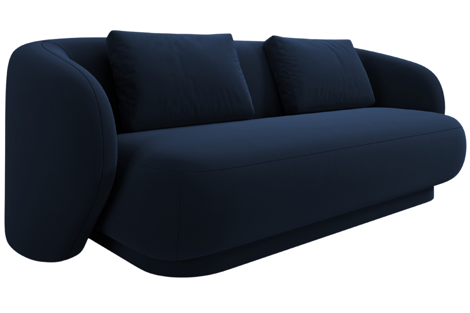 Cosmopolitan Design Tmavě modrá sametová dvoumístná pohovka Camden 169 cm Cosmopolitan Design