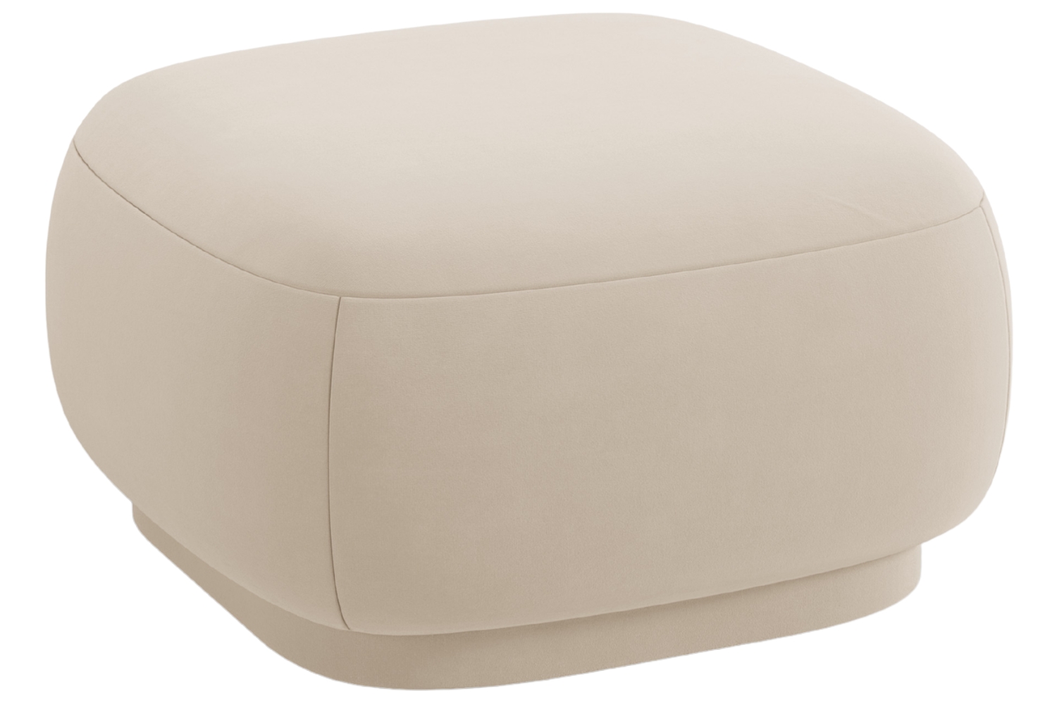 Cosmopolitan Design Béžová sametová podnožka Camden 65 x 65 cm Cosmopolitan Design