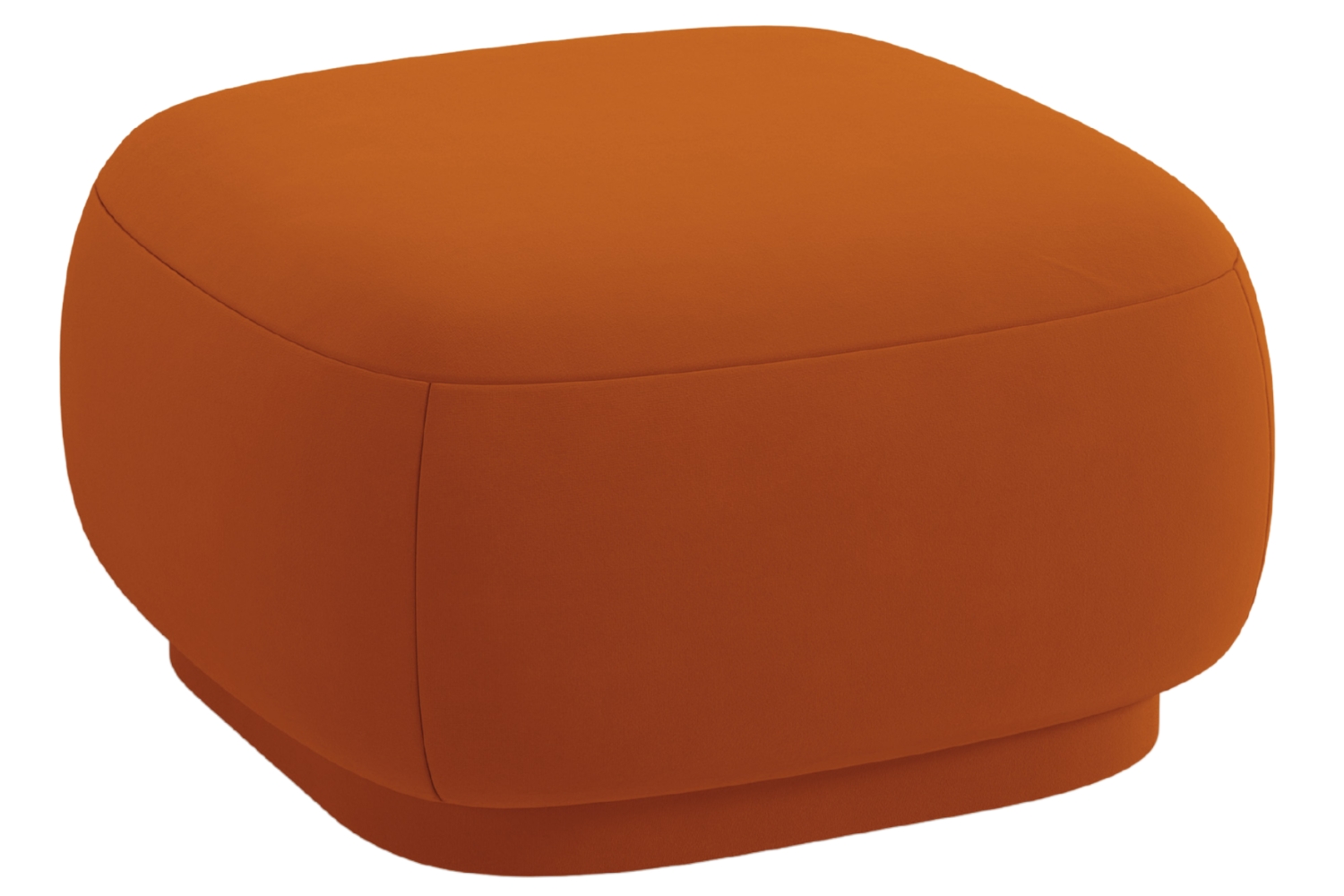 Cosmopolitan Design Terakotově oranžová sametová podnožka Camden 65 x 65 cm Cosmopolitan Design