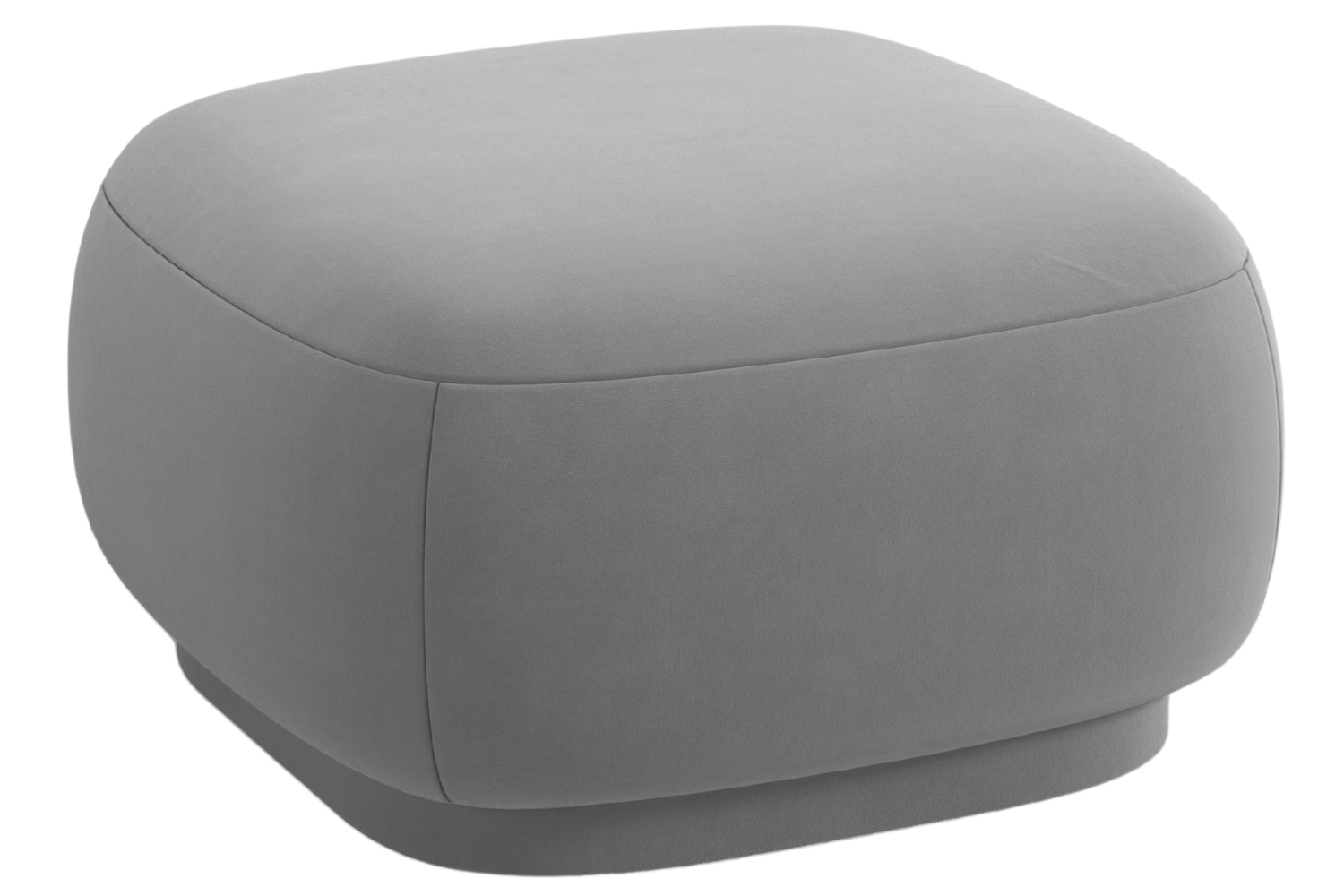 Cosmopolitan Design Světle šedá sametová podnožka Camden 65 x 65 cm Cosmopolitan Design