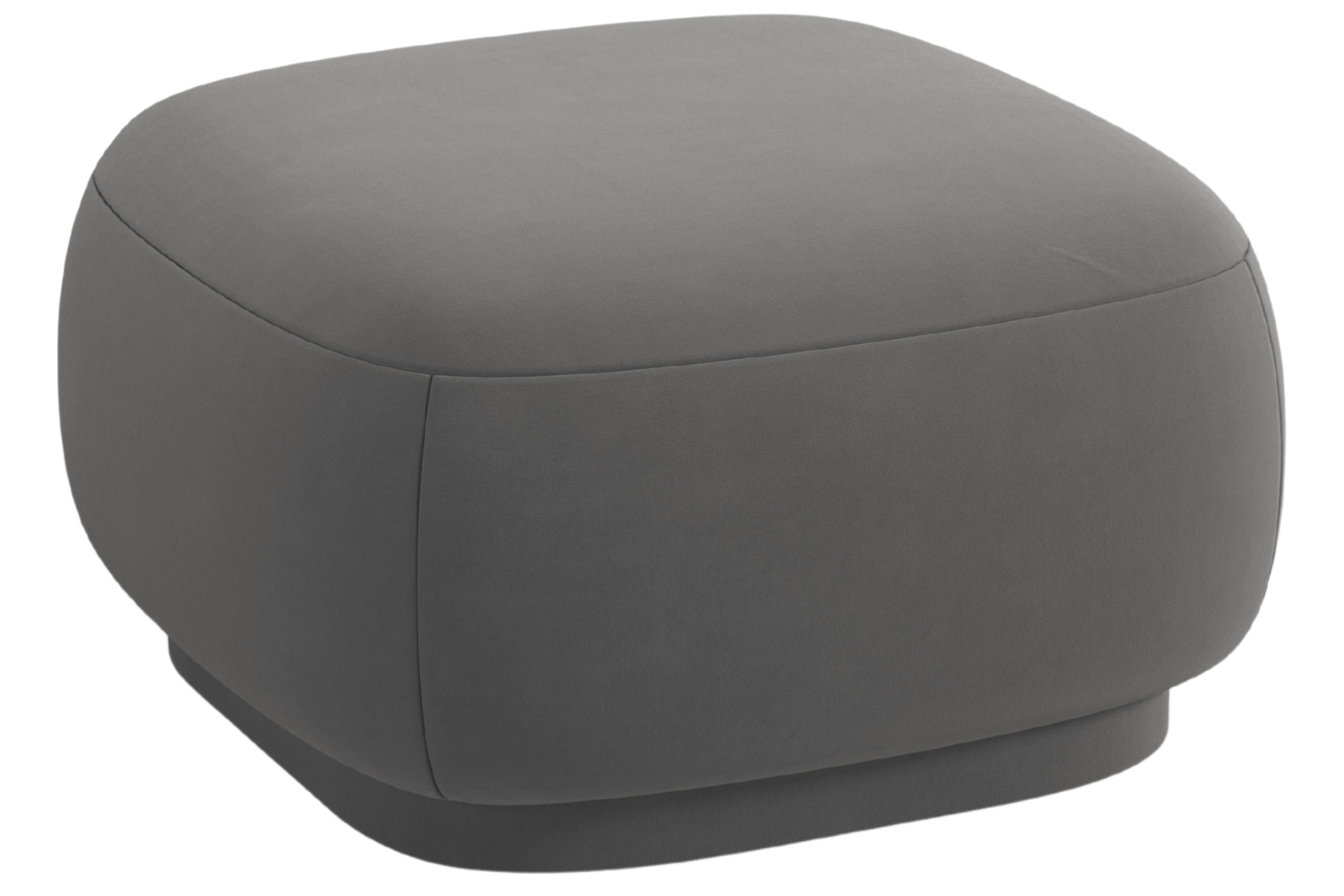 Cosmopolitan Design Šedá sametová podnožka Camden 65 x 65 cm Cosmopolitan Design