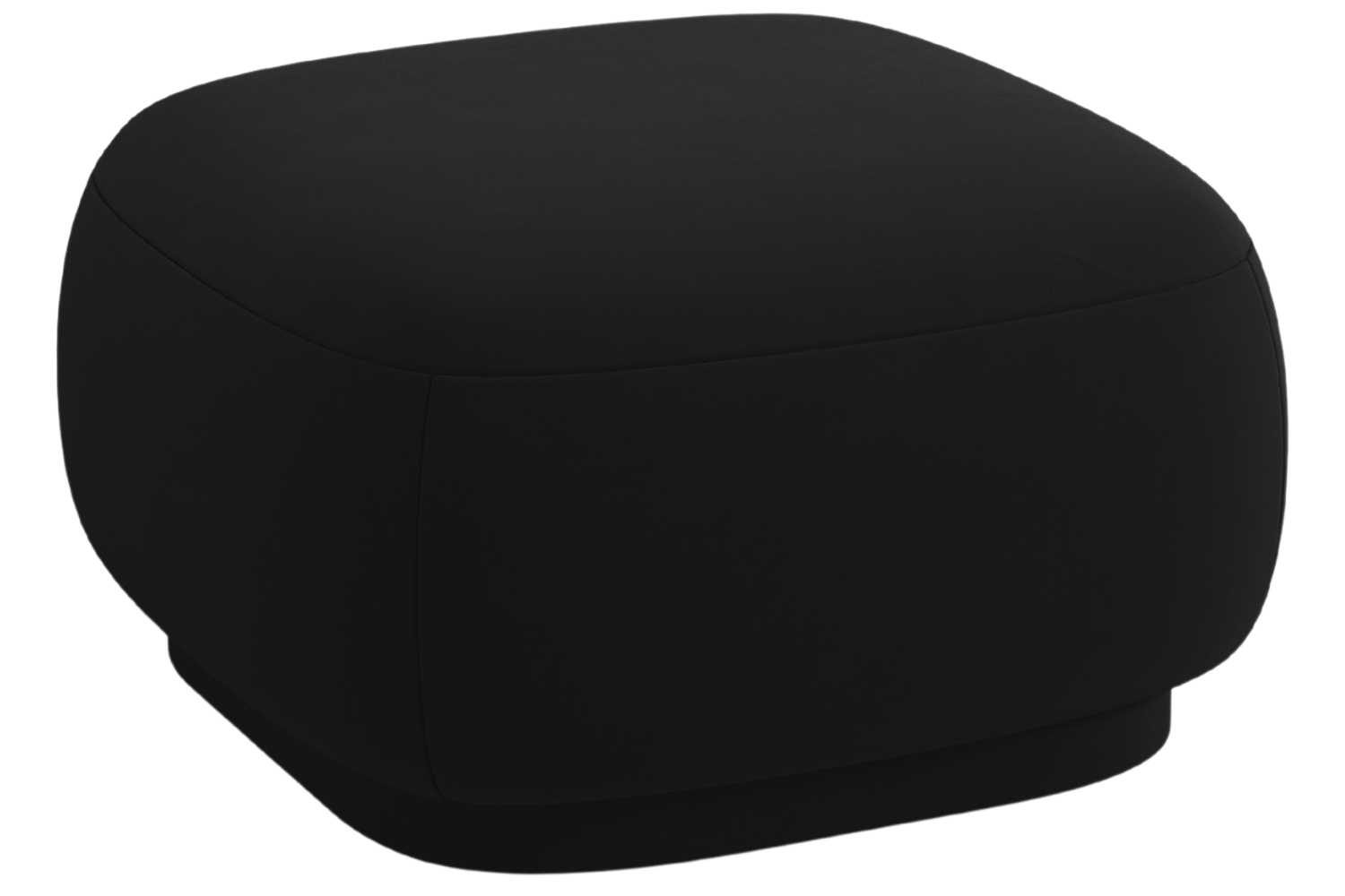 Cosmopolitan Design Černá sametová podnožka Camden 65 x 65 cm Cosmopolitan Design