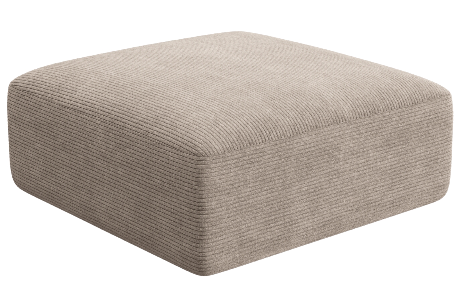 Cosmopolitan Design Béžová manšestrová podnožka Campi 90 x 90 cm Cosmopolitan Design