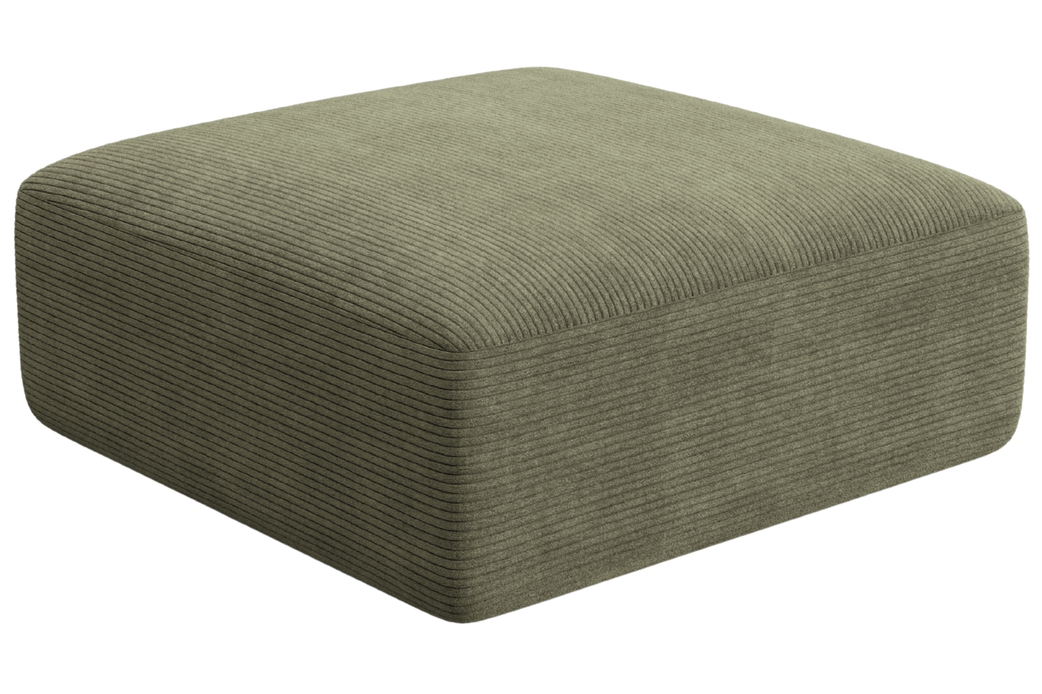 Cosmopolitan Design Zelená manšestrová podnožka Campi 90 x 90 cm Cosmopolitan Design