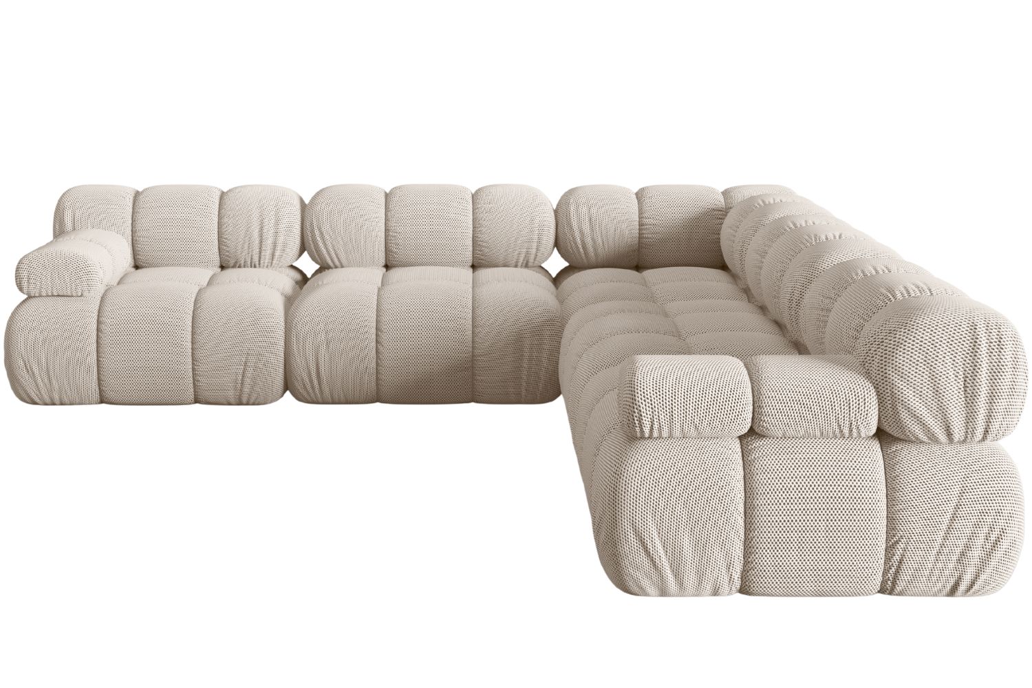 Micadoni Světle béžová rohová pohovka Bellis 282 cm Micadoni