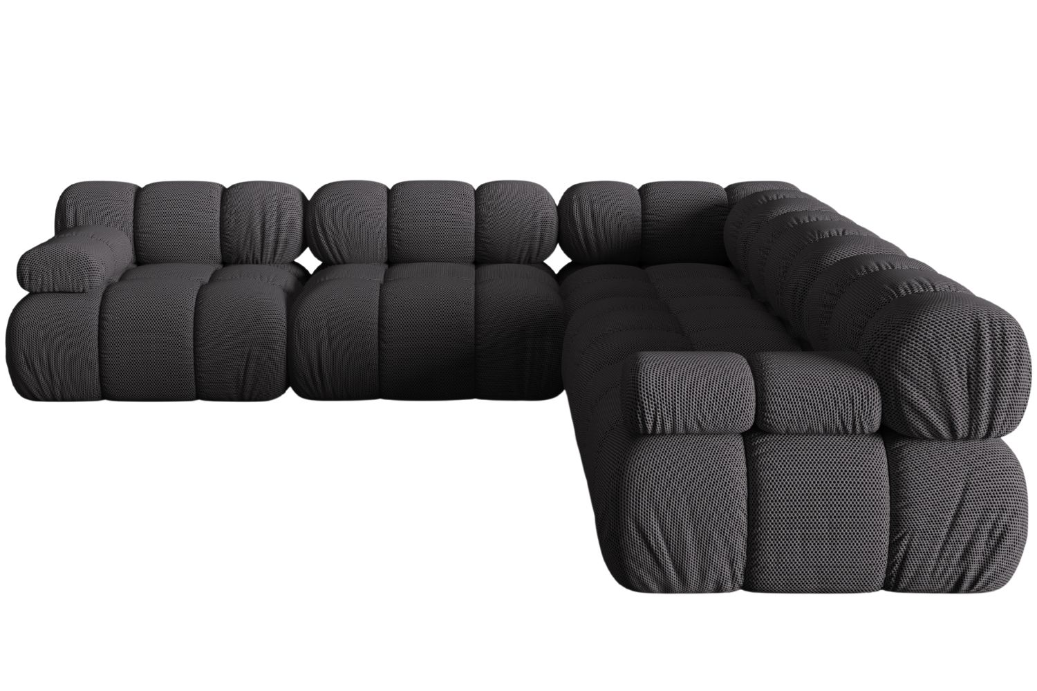 Micadoni Šedá rohová pohovka Bellis 282 cm Micadoni