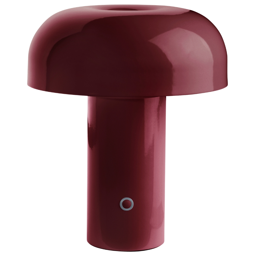 Jotex Tmavě červená kovová nabíjecí stolní LED lampa RAGGE Jotex