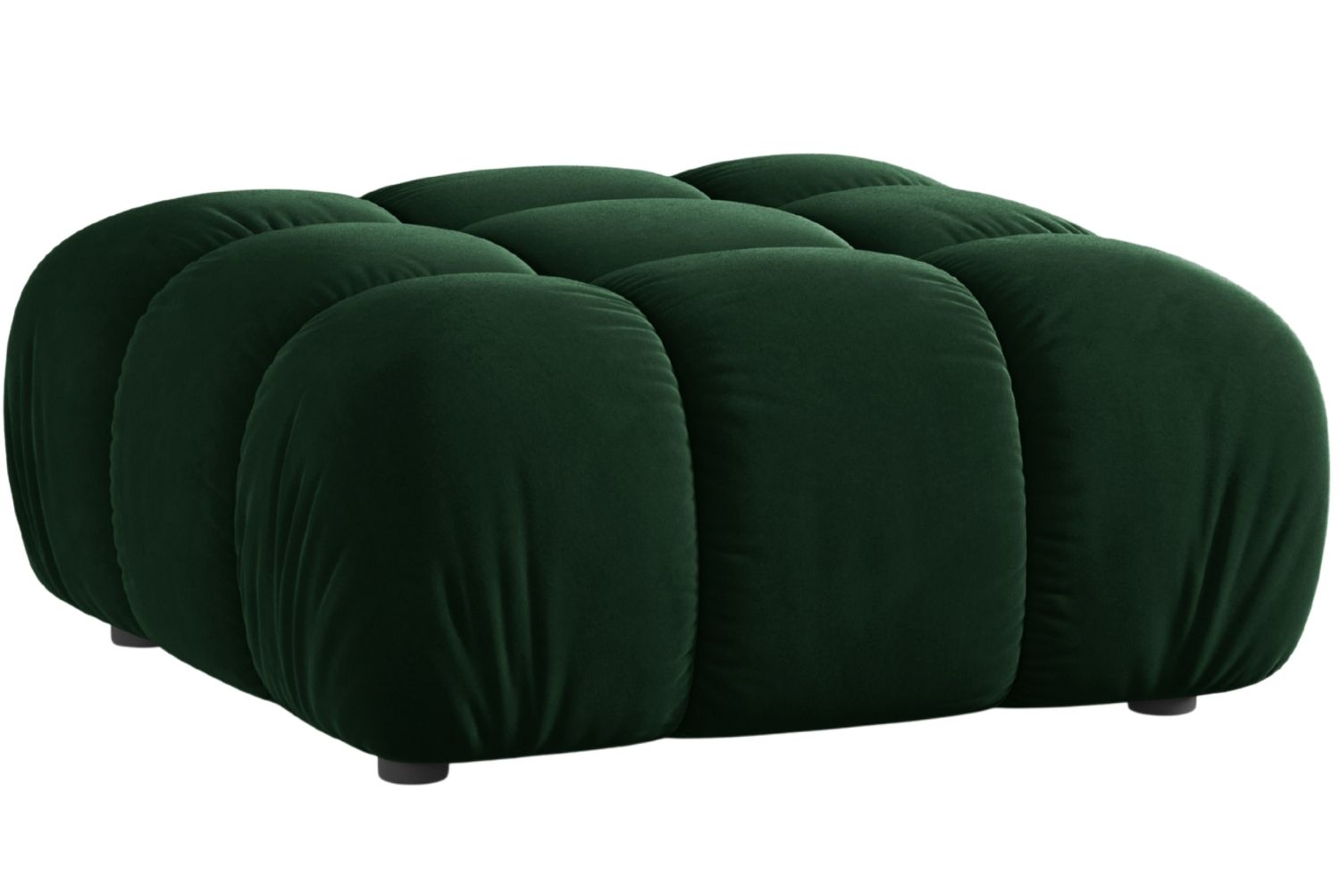 Micadoni Lahvově zelená sametová podnožka Bellis 94 x 94 cm Micadoni