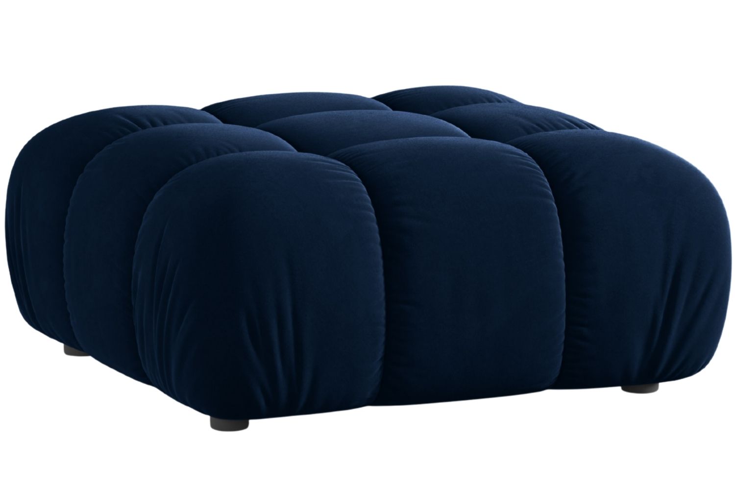 Micadoni Královsky modrá sametová podnožka Bellis 94 x 94 cm Micadoni