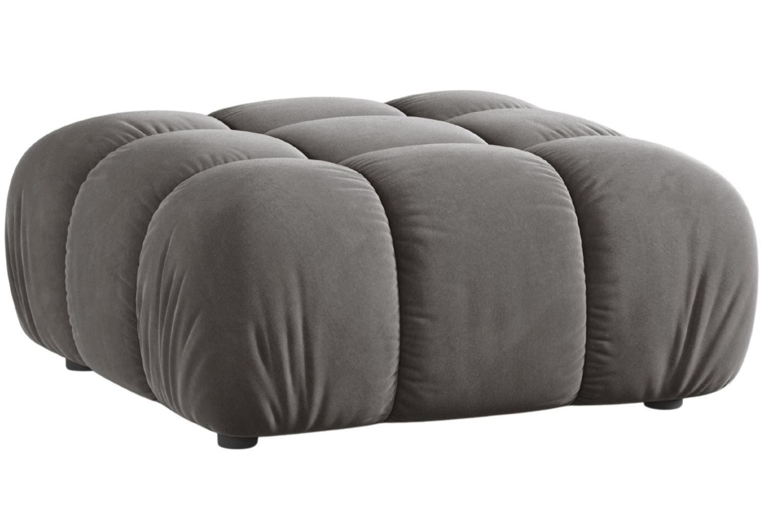 Micadoni Šedá sametová podnožka Bellis 94 x 94 cm Micadoni