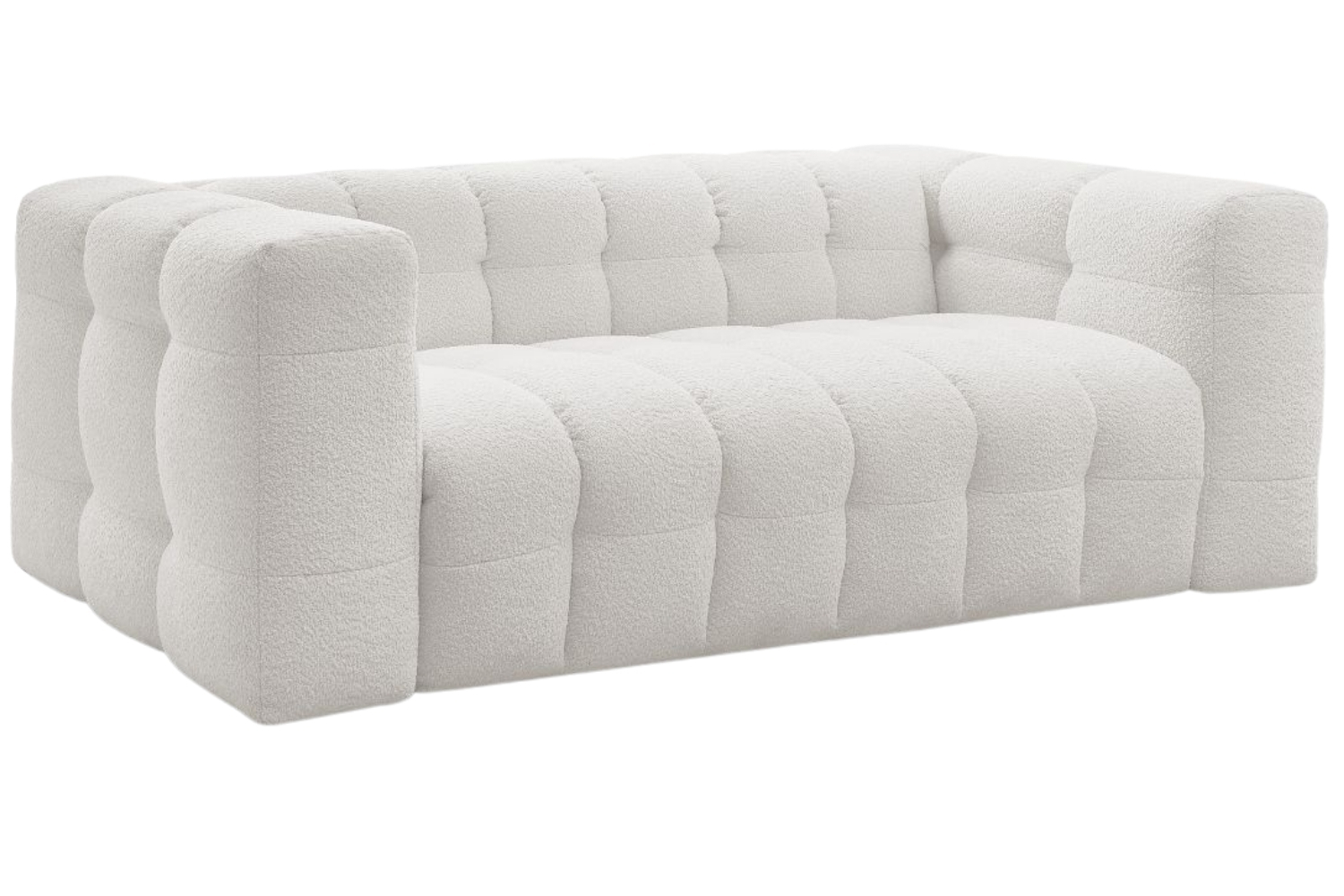 Bobochic Paris Bílá bouclé rozkládací pohovka Cloud 228 cm Bobochic Paris