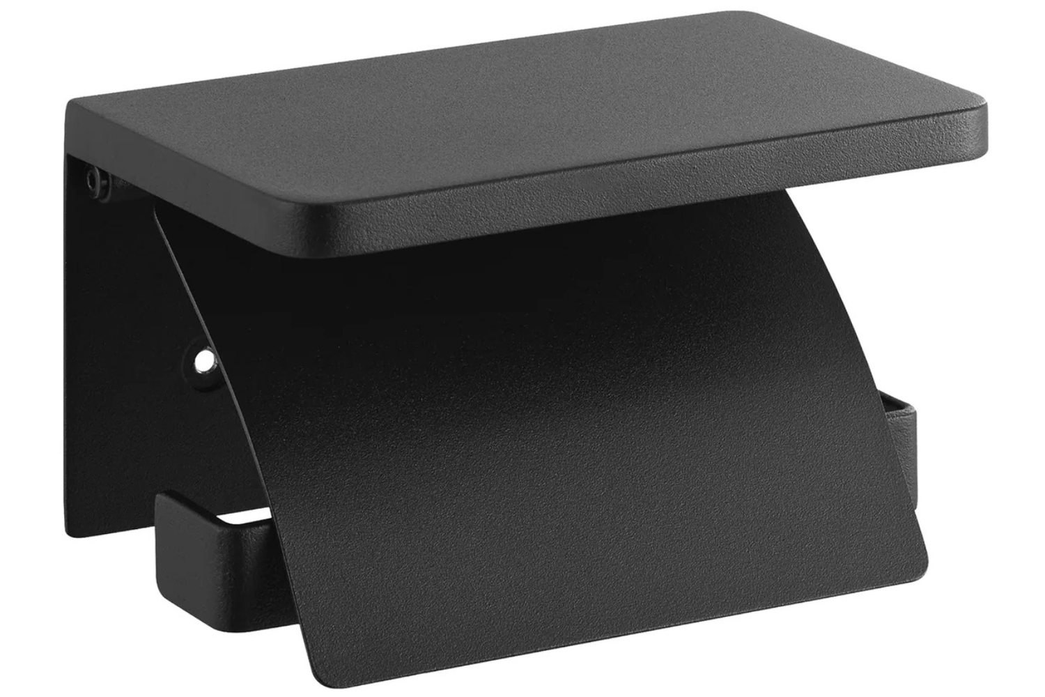 YAMAZAKI Černý kovový držák na toaletní papír Tower 14 cm YAMAZAKI