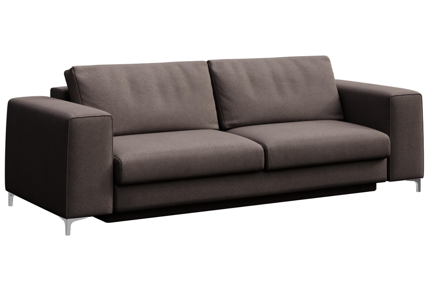 Rodier Šedá sametová rozkládací pohovka Rene 256 cm Rodier