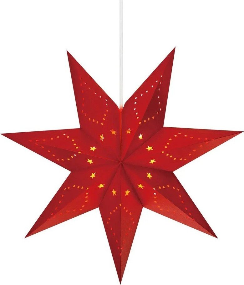 Červená závěsná vánoční světelná dekorace Saturnus – Markslöjd Markslöjd