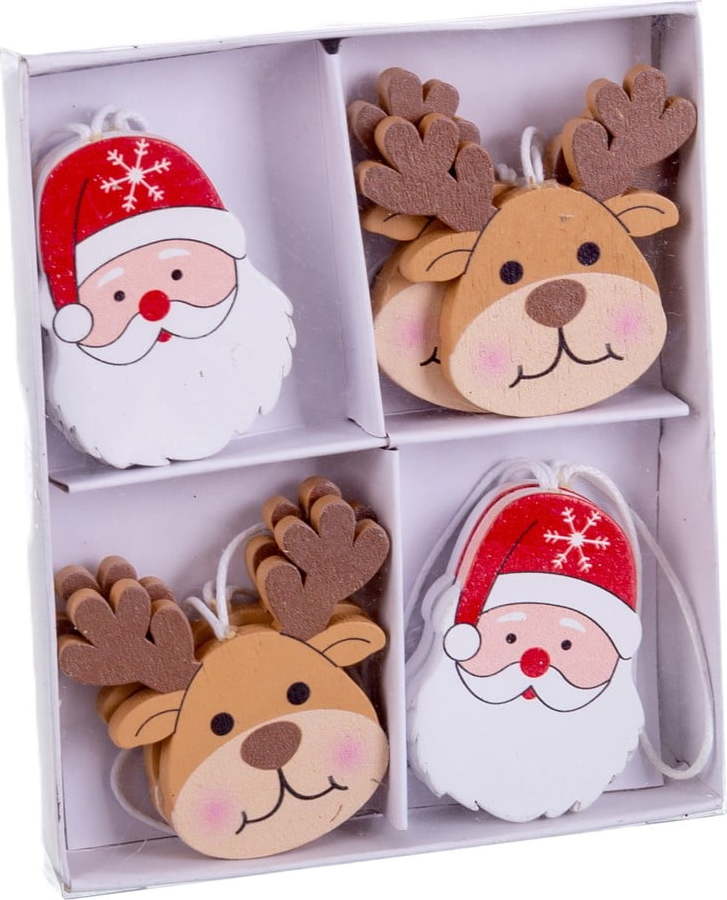 Dřevěné vánoční ozdoby v sadě 8 ks 5 cm Figures – Casa Selección Casa Selección