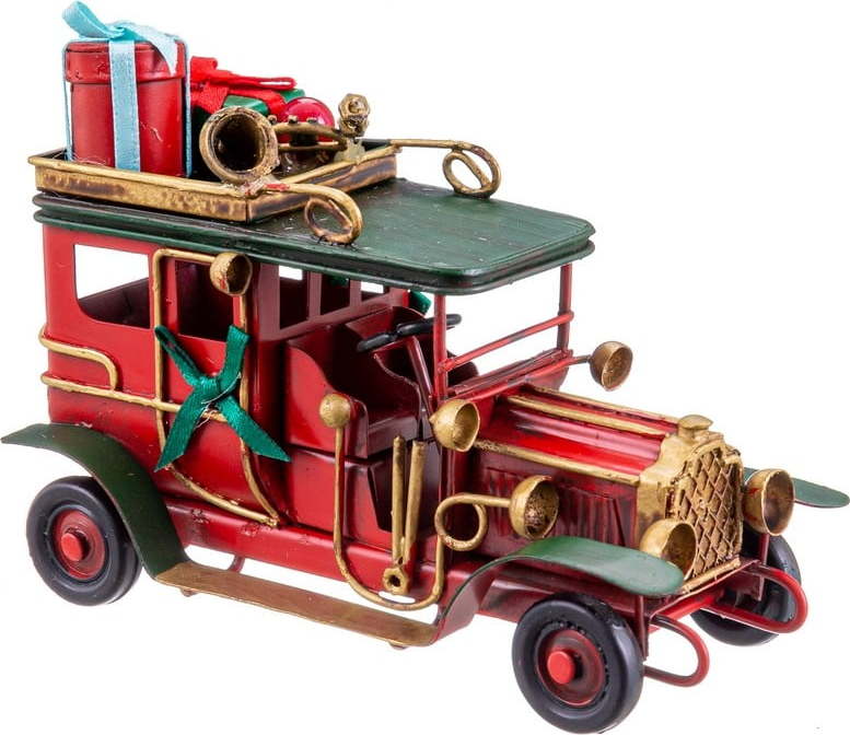 Kovová vánoční figurka (výška 8 cm) Vintage Car – Casa Selección Casa Selección