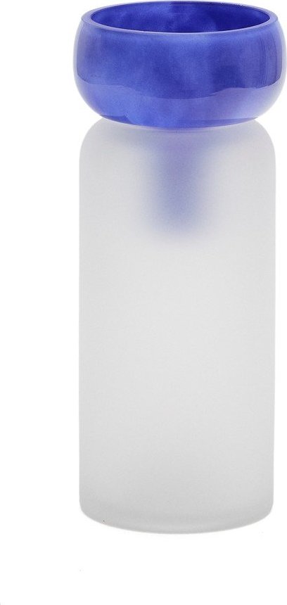 Modrá skleněná váza (výška 30