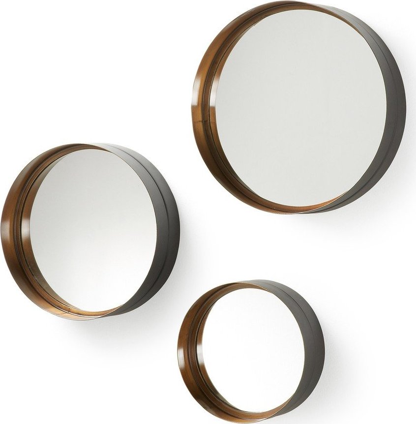 Nástěnná zrcadla v sadě 3 ks ø 35 cm Wilton – Kave Home Kave Home