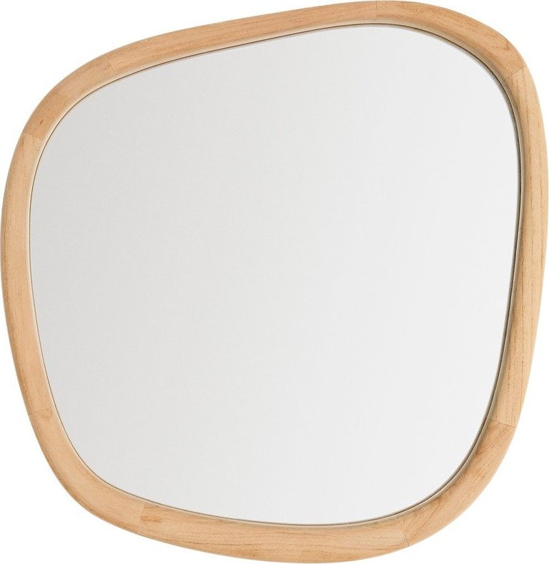 Nástěnné zrcadlo s dřevěným rámem 45
