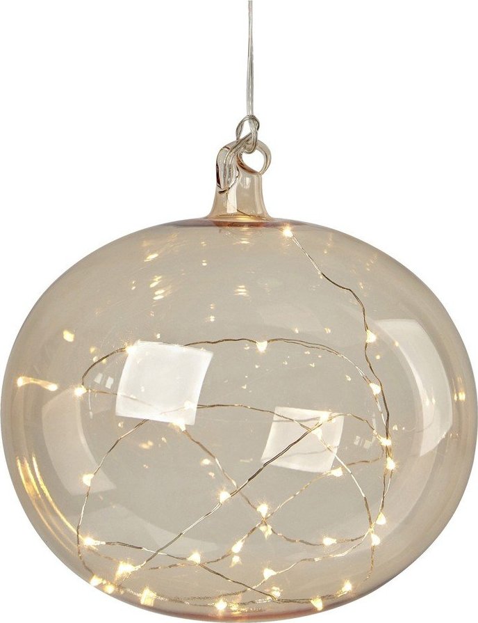 Oranžová závěsná vánoční světelná dekorace ø 18 cm Lina – Markslöjd Markslöjd