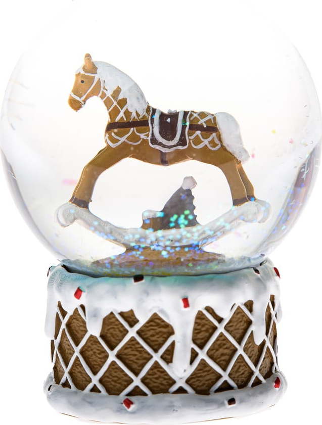 Polyresinové sněžítko (výška 10 cm) Snowy Horse – Dakls Dakls